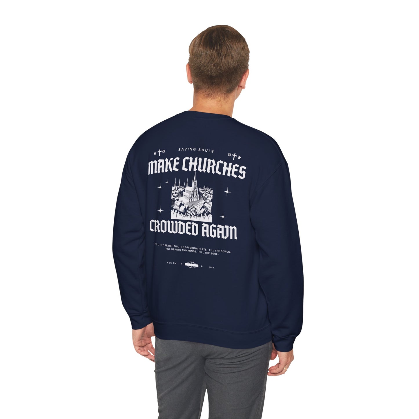 Make Churches Crowded Again Crewneck